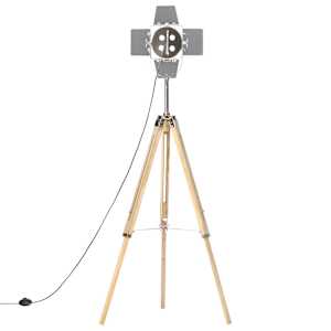 Stojací lampa na stativu masivní mangovníkové dřevo 140 cm - obrázek 5