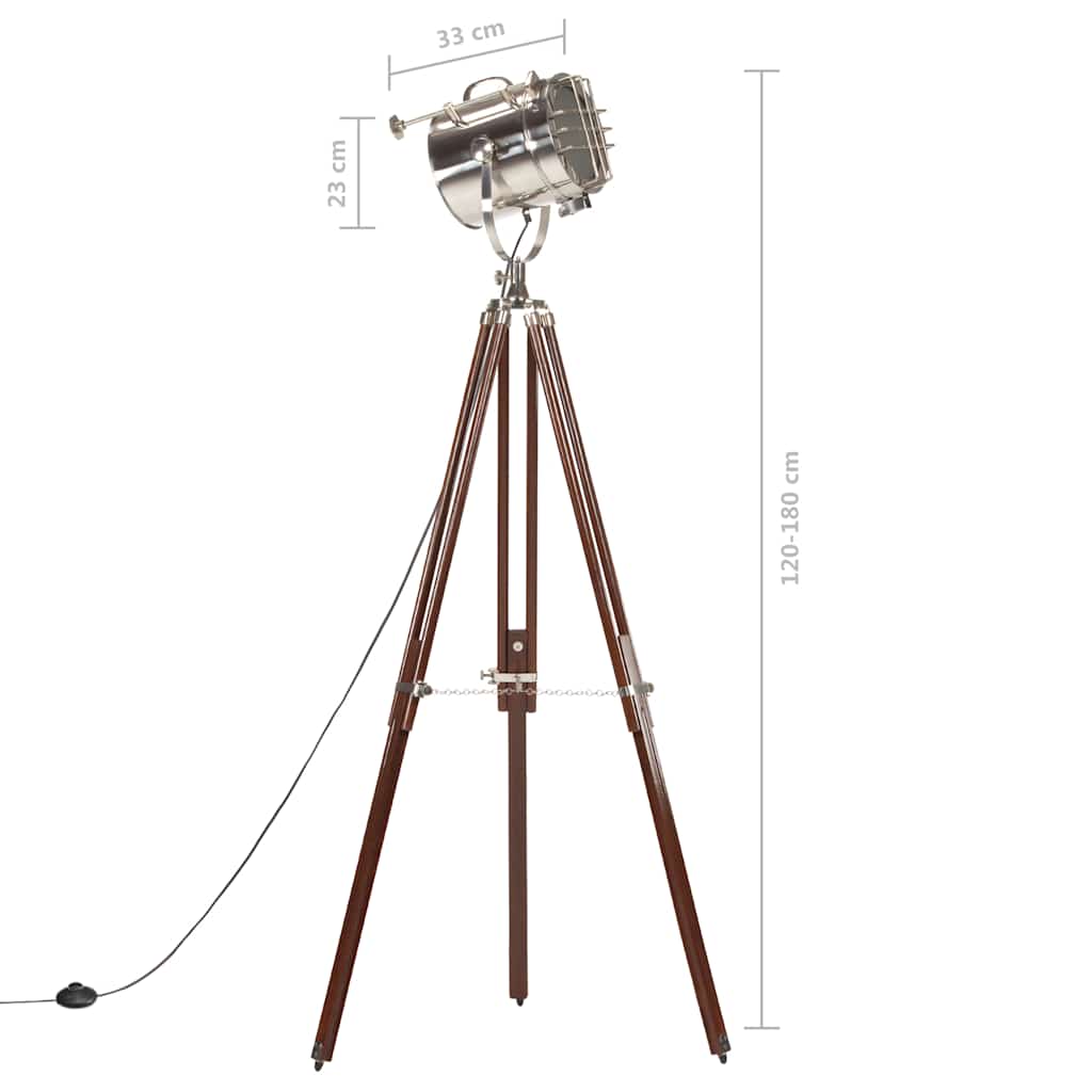 Vloerlamp driepoot 180 cm massief mangohout image 14