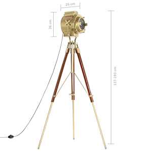 Stojací lampa na stativu masivní mangovníkové dřevo 193 cm - obrázek 15