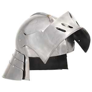 vidaXL Medieval Knight Helmet Antique Replica LARP Silver Steel