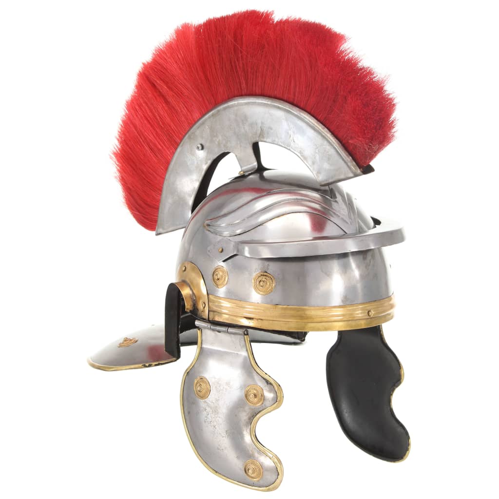vidaXL Coif soldat roman antic, joc de rol, argintiu, oțel vidaxl.ro