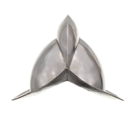 vidaXL 中世の騎士用 ヘルメット アンティークレプリカ ライブRPG用 (LARP) シルバー スチール製