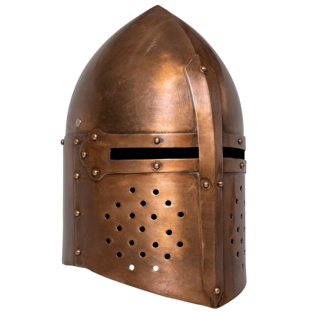 vidaXL Coif cavaler medieval antichizat, jocuri roluri, arămiu, oțel vidaXL