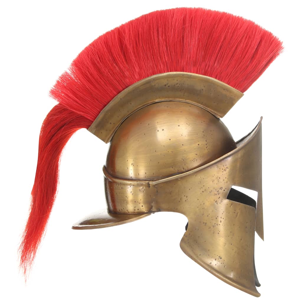 Sárgaréz színű antik görög harcos acélsisak LARP másolat 