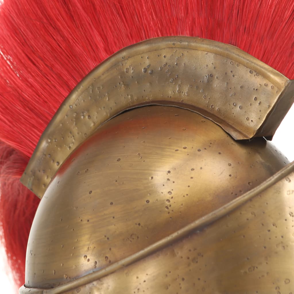 Sárgaréz színű antik görög harcos acélsisak LARP másolat 