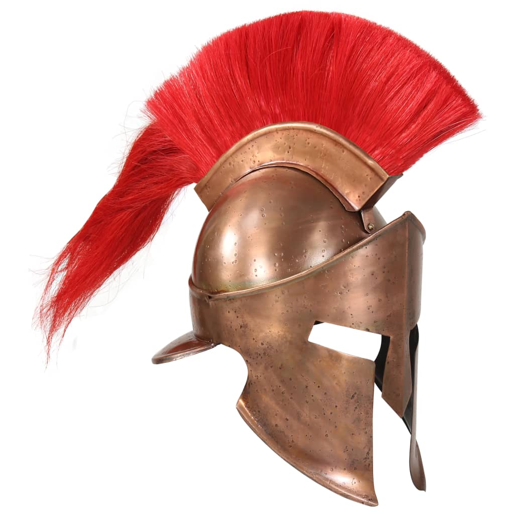 vidaXL Coif războinic grec, antichizat, joc de rol, arămiu, oțel