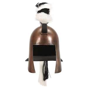 vidaXL Greek Warrior Helmet Antique Replica LARP Copper Steel