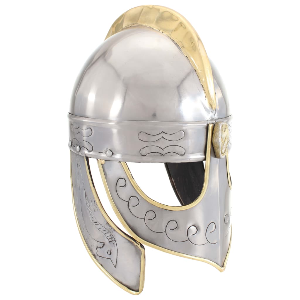 vidaXL Coif cavaler antichizat Beowulf jocuri pe roluri argintiu oțel