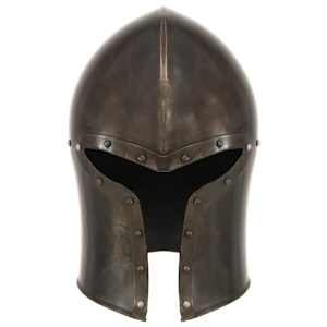 vidaXL Elmo da Cavaliere Medievale Antico LARP in Acciaio Argento