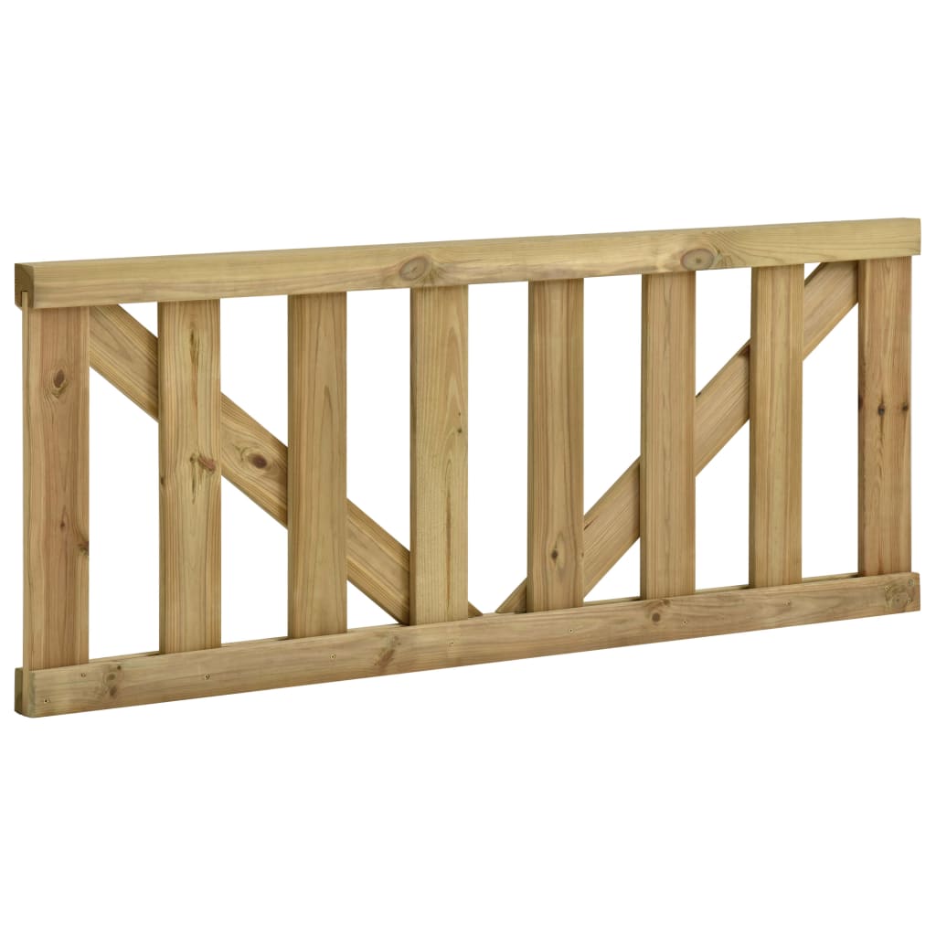 vidaXL Puerta de listones jardín 2 uds madera pino impregnada 150x60cm