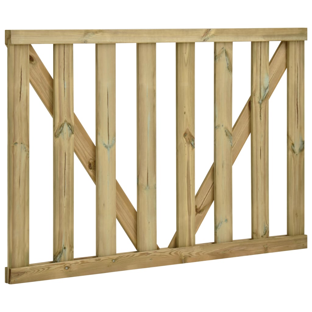 vidaXL Garden Slats Gates 2 pcs Impregnated Pinewood 150x100 cm