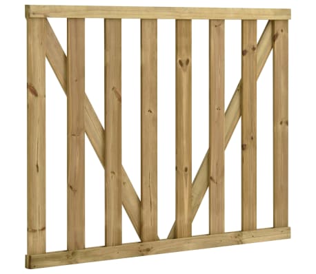 vidaXL Garden Slats Gates 2 pcs Impregnated Pinewood 150x120 cm