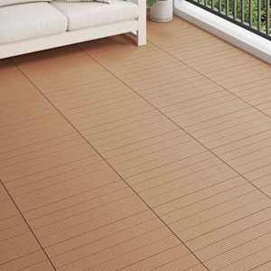 Dlažba na terasu 6 pcs Hnědá 60 x 30 cm Dřevoplast