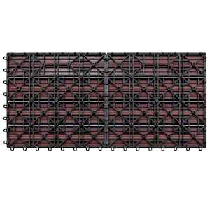 Dlažba na terasu 6 pcs Hnědá 60 x 30 cm Dřevoplast - obrázek 4