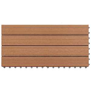 Dlažba na terasu 6 pcs Hnědá 60 x 30 cm Dřevoplast - obrázek 6