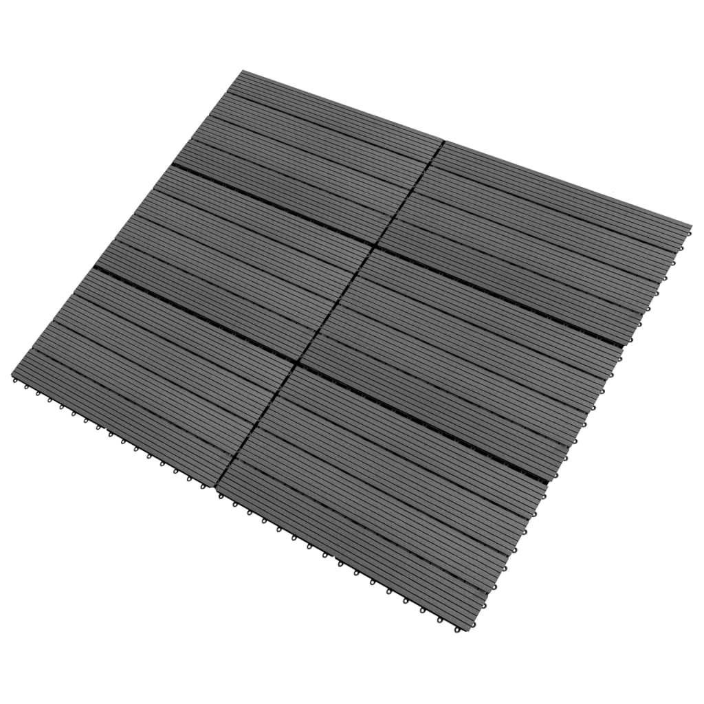 vidaXL Plăci de pardoseală, 6 buc., gri, 60 x 30 cm, WPC, 1 m²