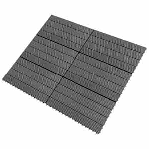 Dlažba na terasu 6 pcs Šedý 60 x 30 cm Dřevoplast - obrázek 3