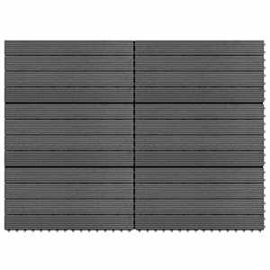 Dlažba na terasu 6 pcs Šedý 60 x 30 cm Dřevoplast - obrázek 5