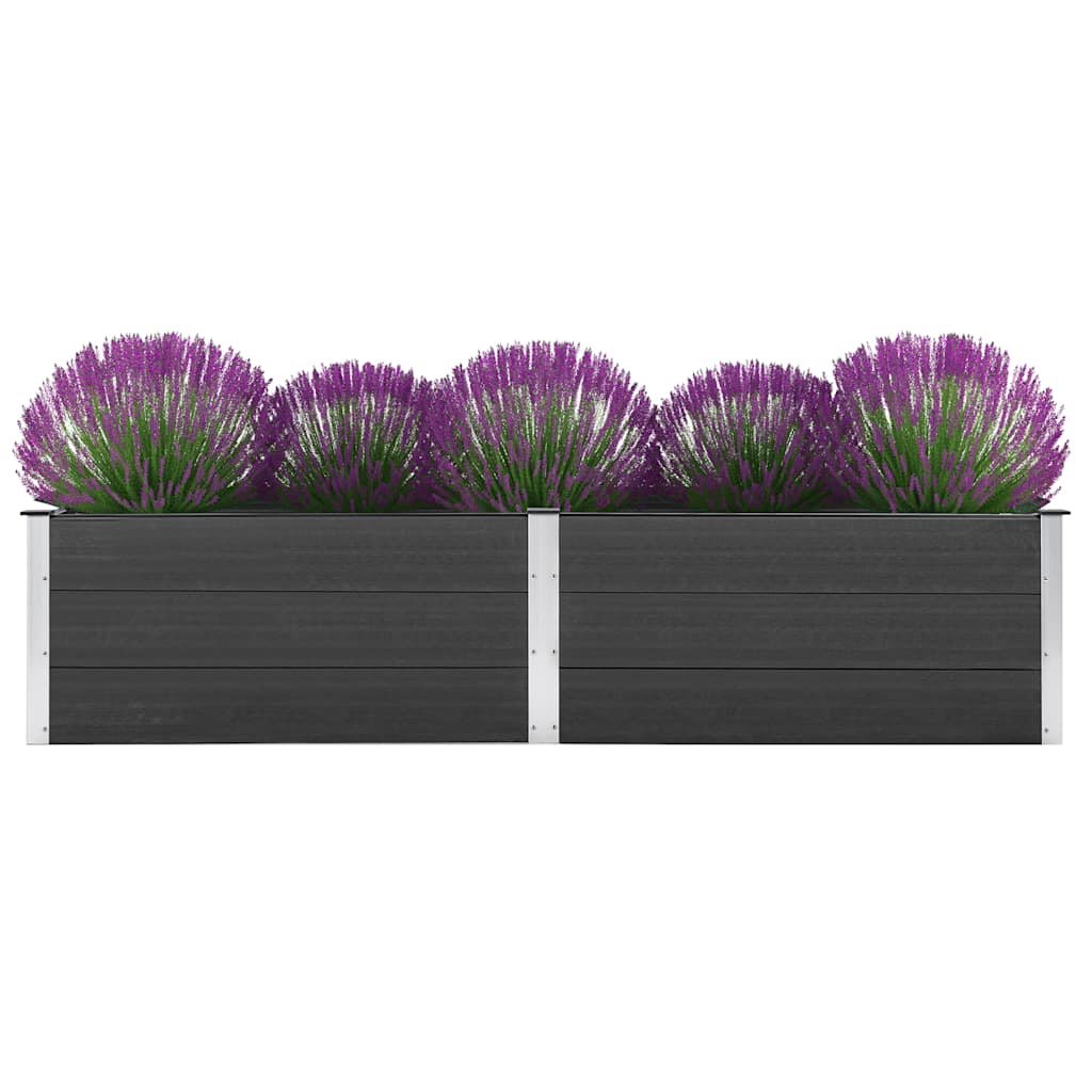 vidaXL Vyvýšený záhon 250 x 50 x 54 cm dřevoplast šedý