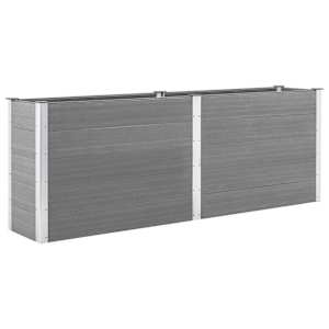 vidaXL aia taimelava 250 x 50 x 91 cm, puidu-plasti segu, hall