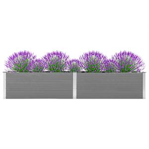 vidaXL Sodo lovelis, pilkos spalvos, 300x50x54cm, WPC, aukštas