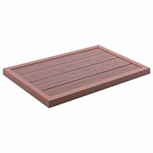 Podlahový prvek pro solární sprchu hnědý 101 x 63 x 5,5 cm WPC - obrázek 1