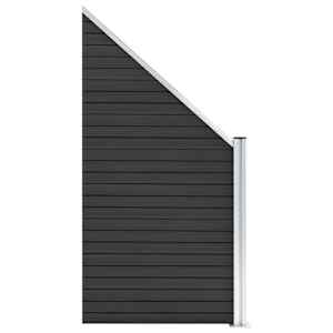 Plotový dílec WPC 95 x (105–180) cm šedý - obrázek 2