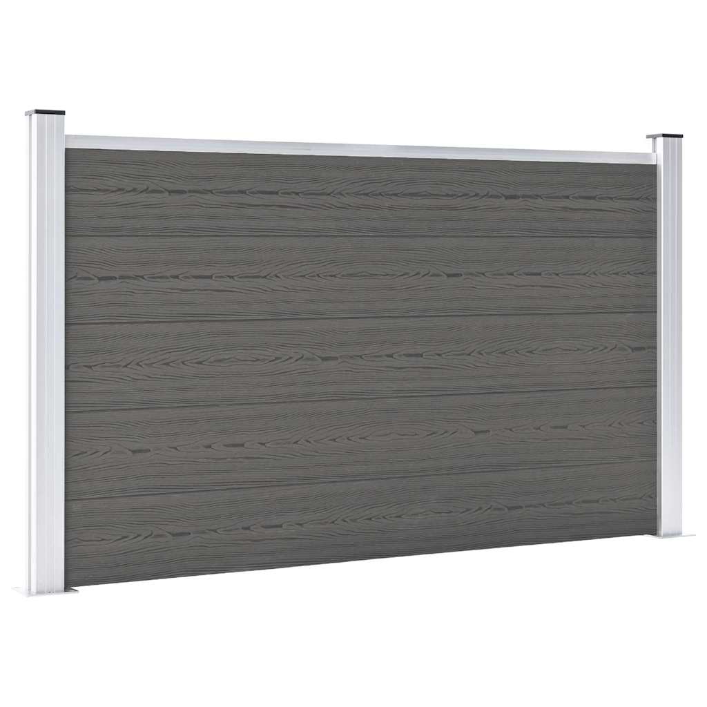 vidaXL Zahradní plot dřevoplast 180 x 105 cm šedý