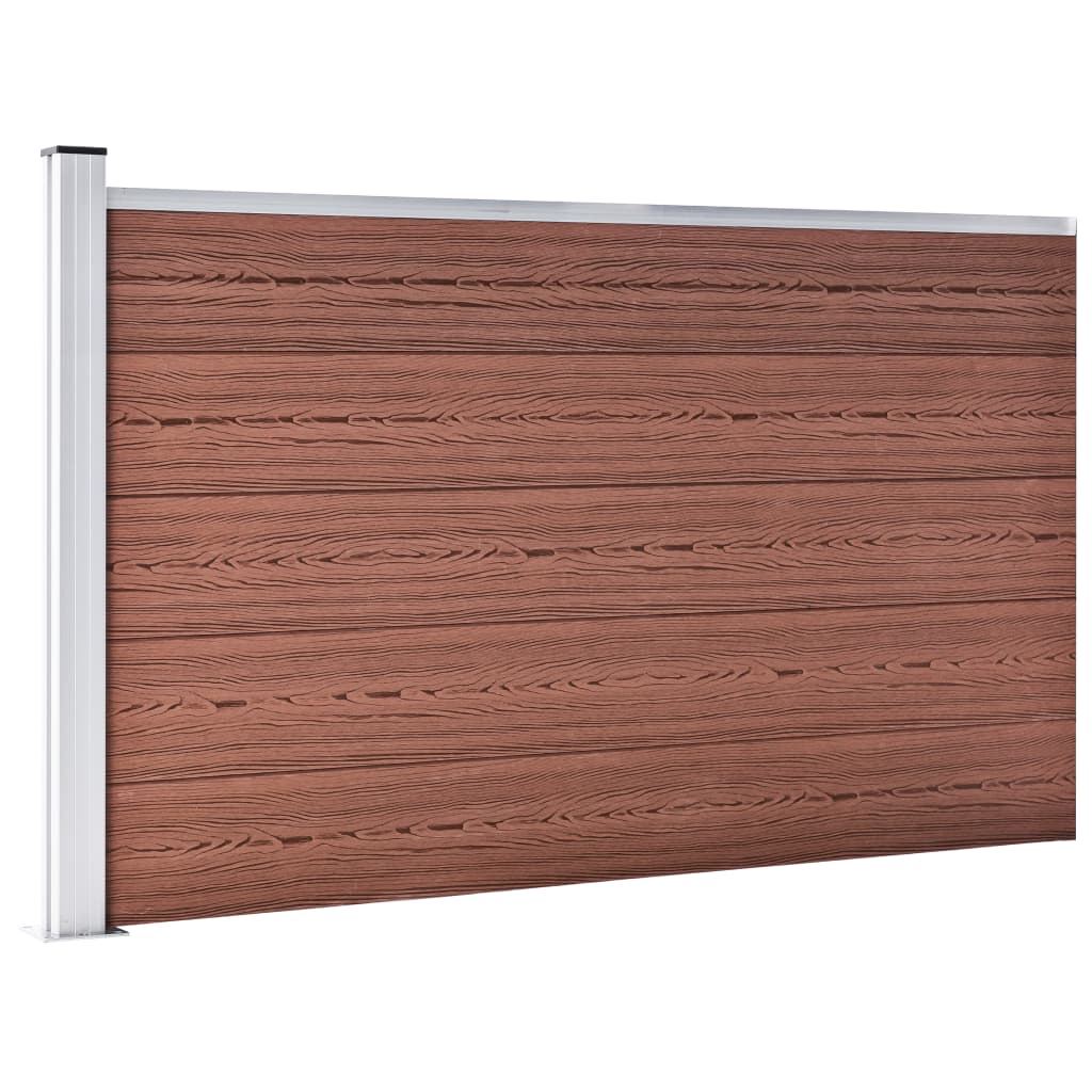 vidaXL Schutting 175x105 cm HKC bruin afbeelding