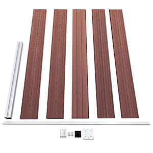 Zahradní plot dřevoplast 175 x 105 cm hnědý - obrázek 6