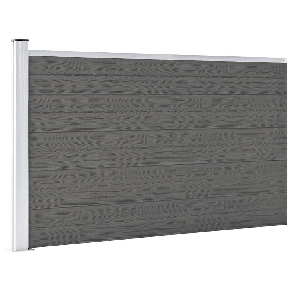 vidaXL Zahradní plot WPC 175 x 105 cm šedý