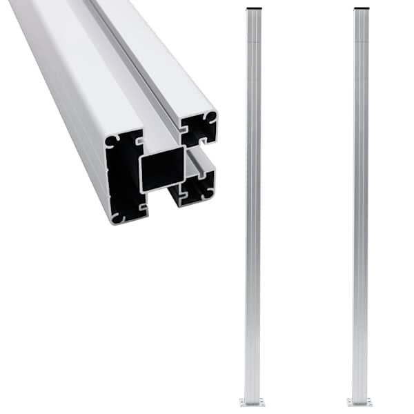 vidaXL aiapostid, 2 tk, alumiinium, 185 cm