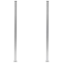 vidaXL Fence Posts 2 pcs Aluminium 185 cm