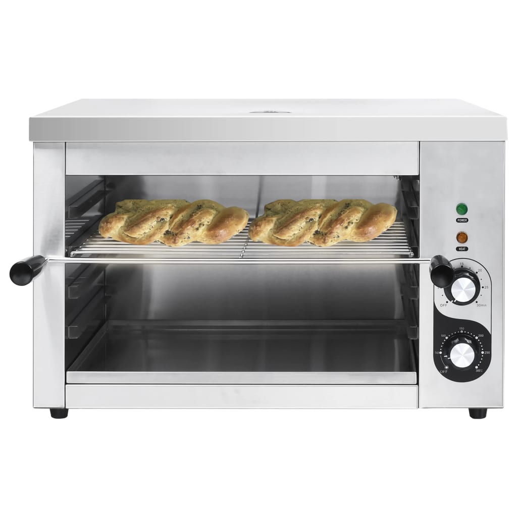 vidaXL Salamandre Gastronorm électrique 3000 W Acier inoxydable