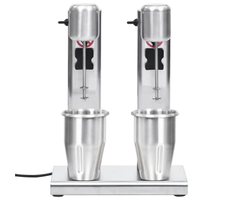Milkshake mixer met dubbele bekers roestvrij staal 2 L kopen