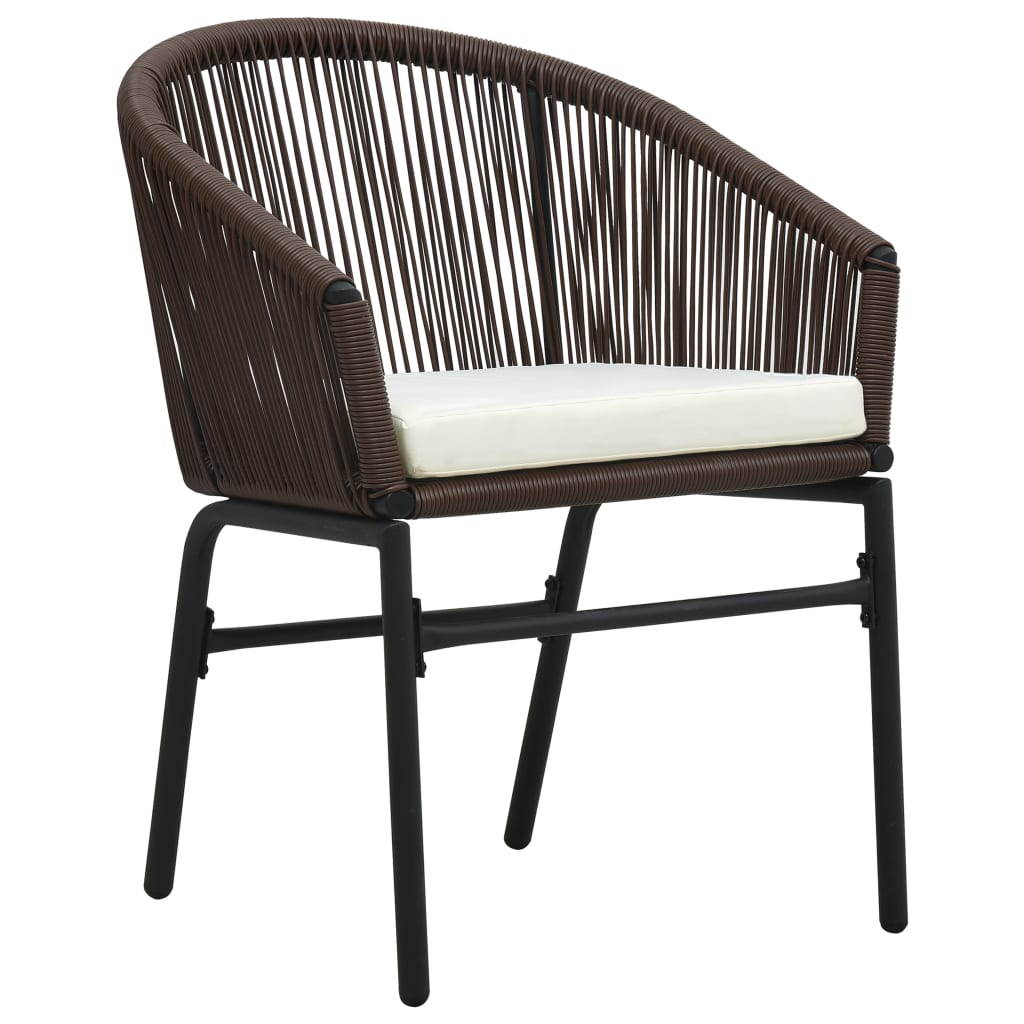 

vidaXL Tuinstoelen 2 st PVC-rattan bruin