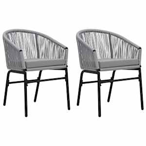 Vrtni stoli 2 kosa antracit PE ratan