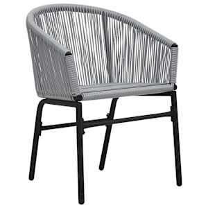 3dílný bistro set s poduškami PE ratan šedý - obrázek 8