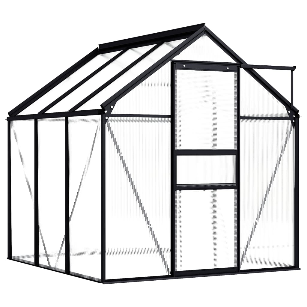 Image of vidaXL Greenhouse Anthracite Aluminium 3.61 m²