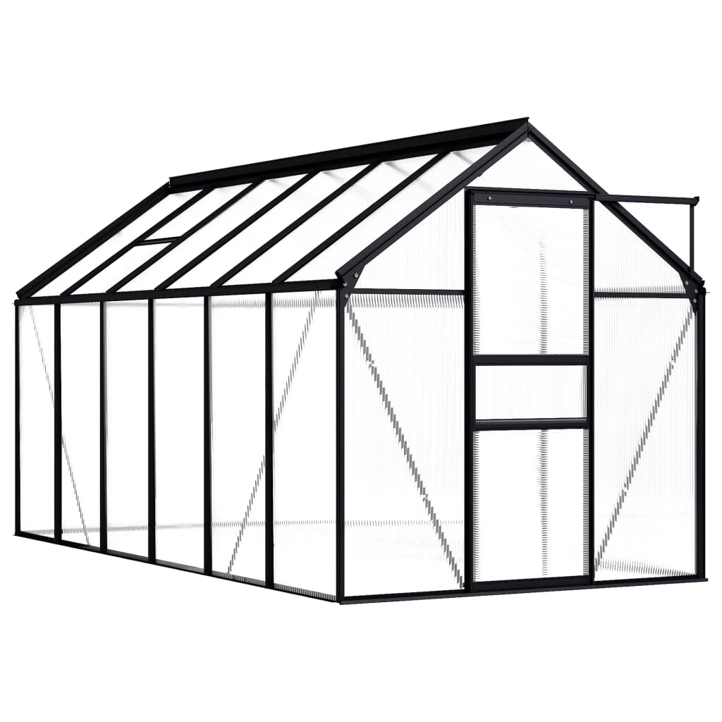 vidaXL Gewächshaus Anthrazit Aluminium 7,03 m²