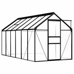 Skleník antracitový hliníkový 7,03 m² - obrázek 1