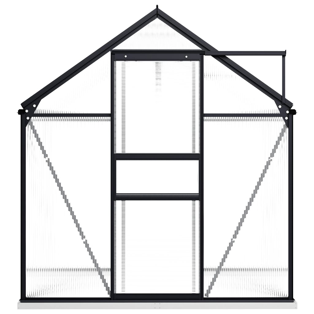 vidaXL Seră cu cadru de bază, antracit, 3,61 m², aluminiu