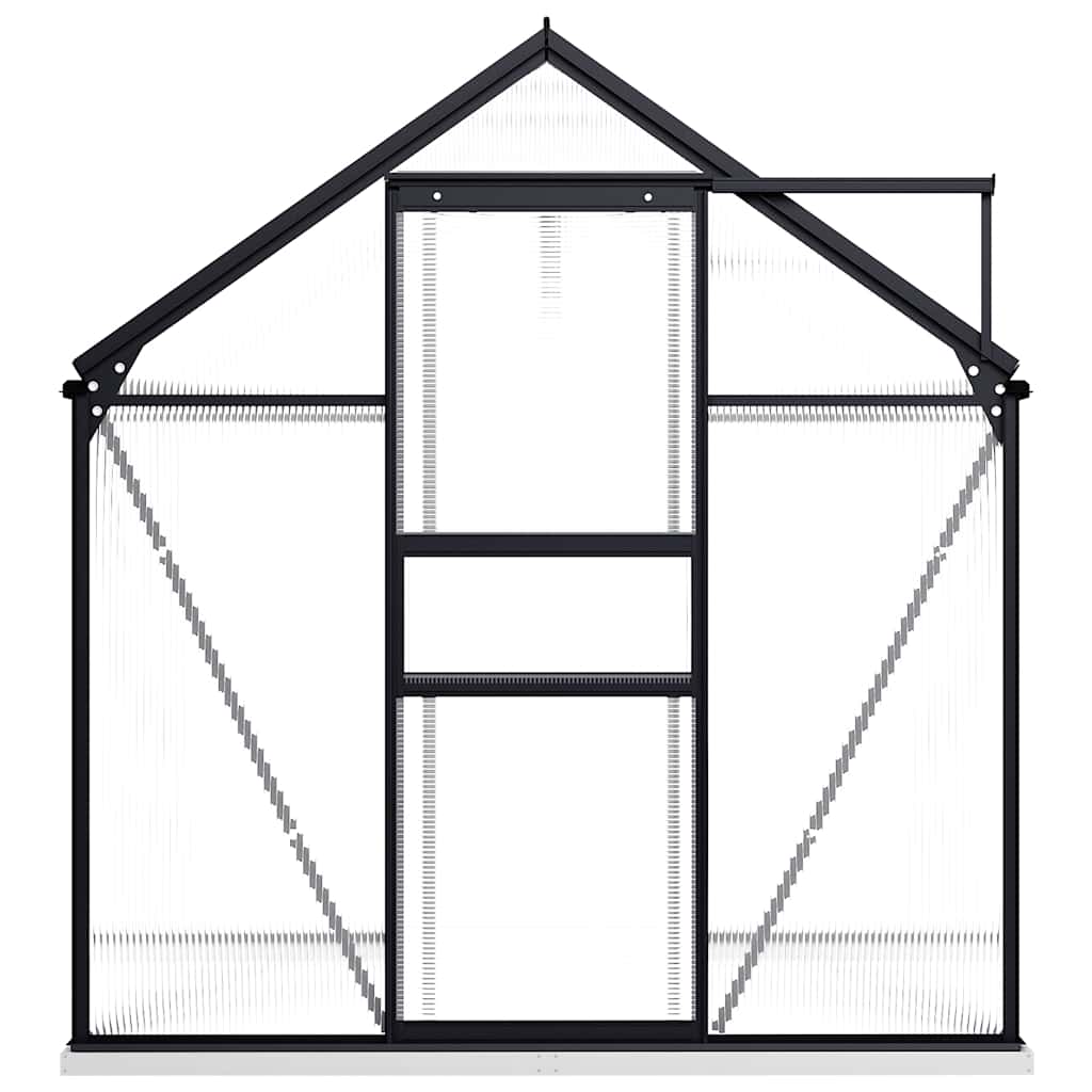 Greenhouse Patio Outdoor Grow House with Base Frame Anthracite Aluminum vidaXL - Picture 14 of 24