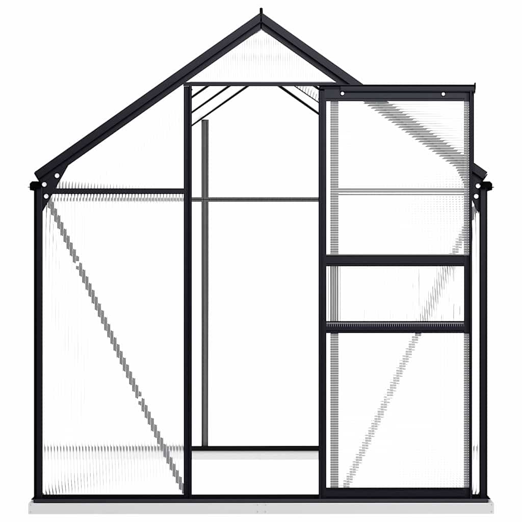 Greenhouse Patio Outdoor Grow House with Base Frame Anthracite Aluminum vidaXL - Picture 15 of 24