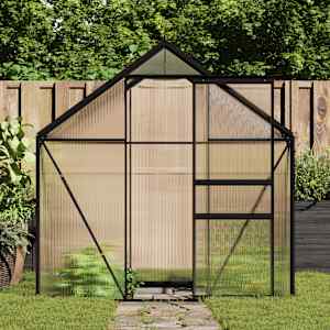 Rastlinjak z okvirjem antraciten aluminij 3,61 m²