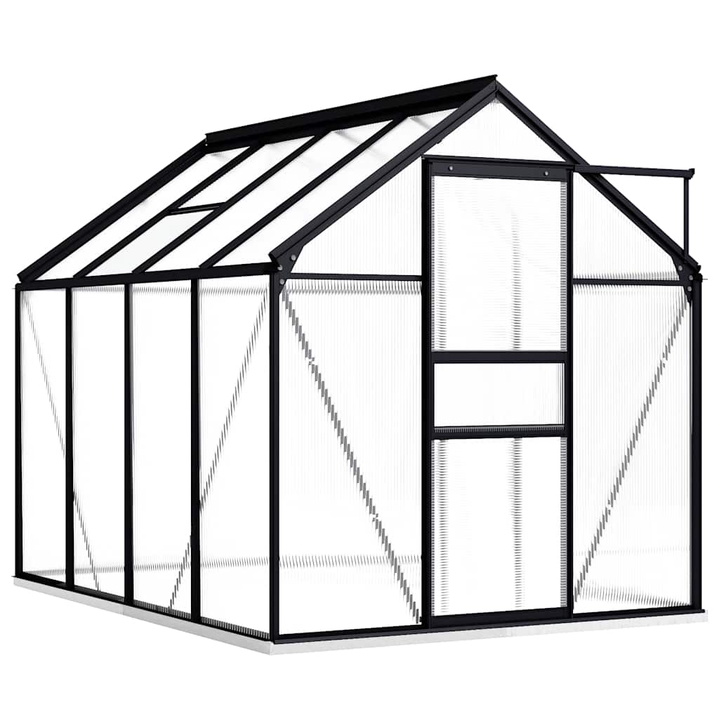 Greenhouse Patio Outdoor Grow House with Base Frame Anthracite Aluminum vidaXL - Picture 18 of 24