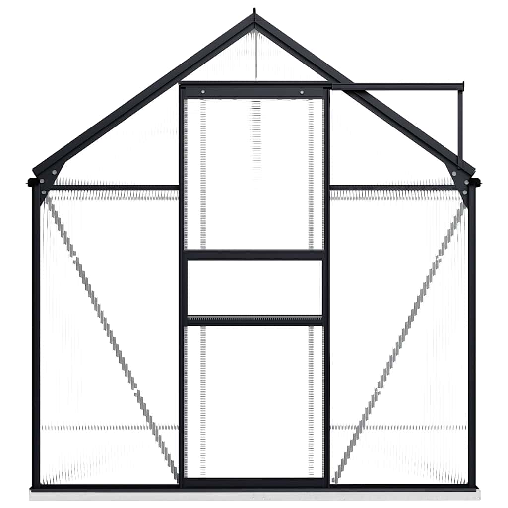 Greenhouse Patio Outdoor Grow House with Base Frame Anthracite Aluminum vidaXL - Picture 21 of 24