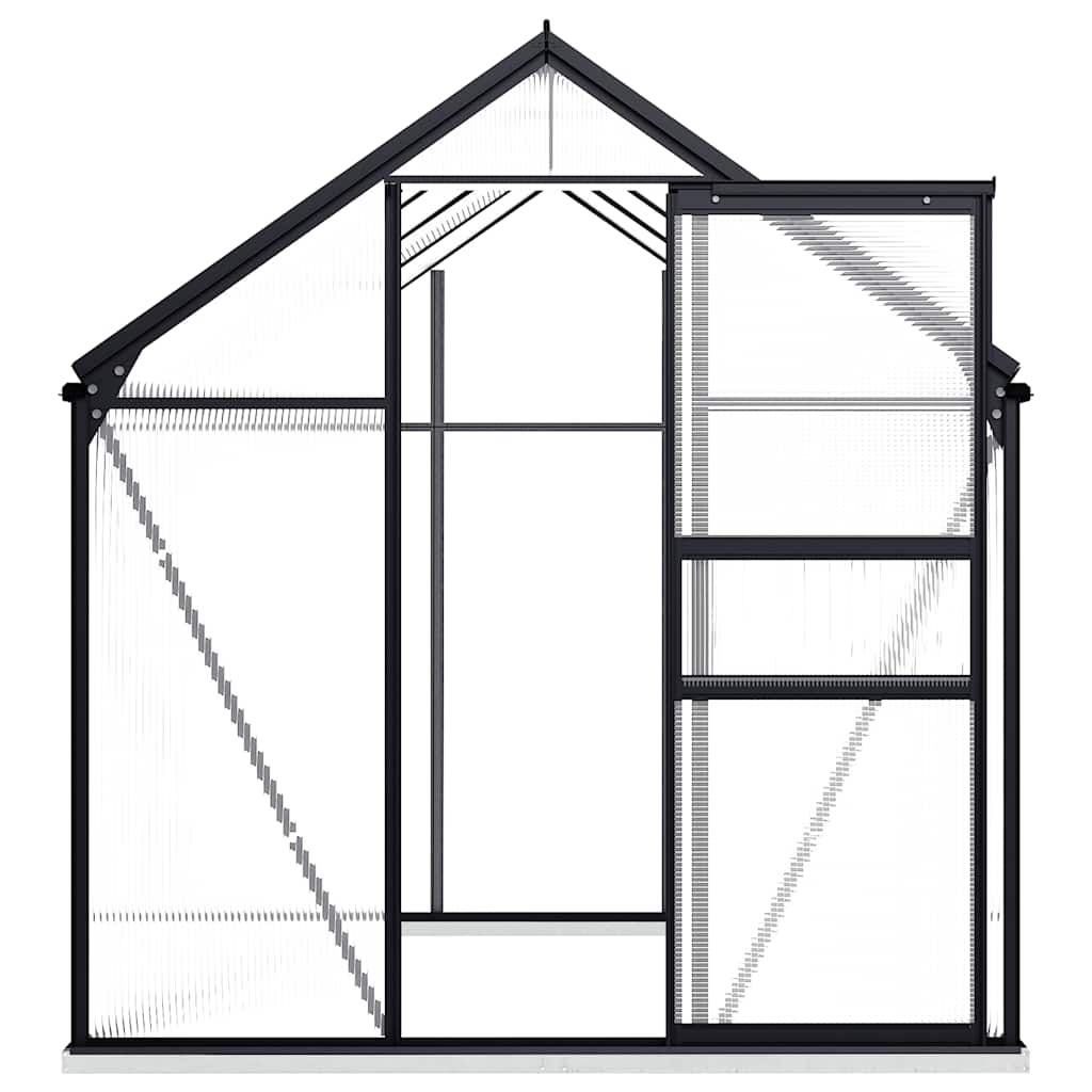 Greenhouse Patio Outdoor Grow House with Base Frame Anthracite Aluminum vidaXL - Picture 22 of 24