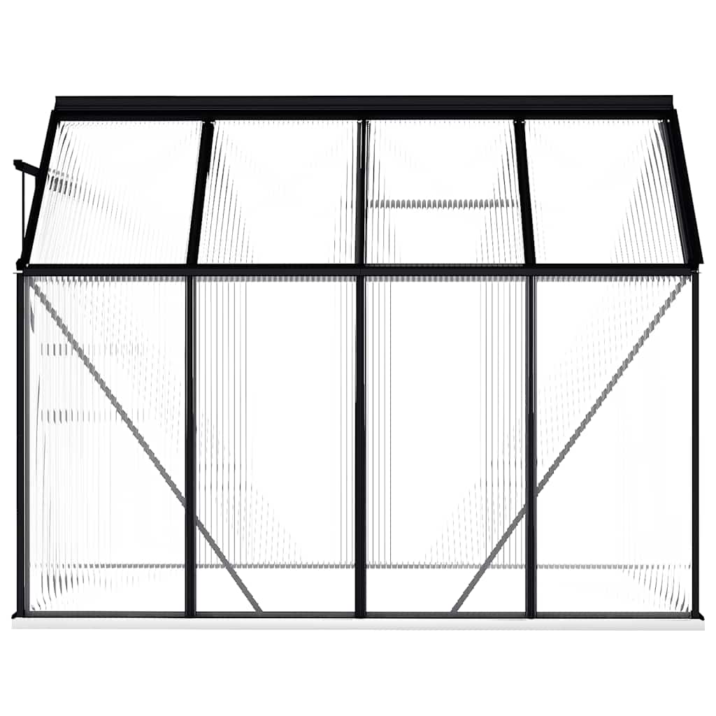Greenhouse Patio Outdoor Grow House with Base Frame Anthracite Aluminum vidaXL - Picture 23 of 24