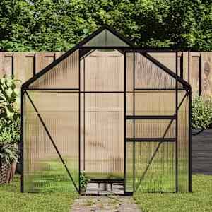 Rastlinjak z okvirjem antraciten aluminij 4,75 m²